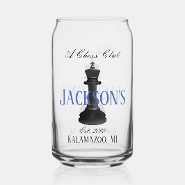 Schaakclub een Classic King Drawing Drinkware Bier Blikvorm Glas