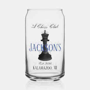 Schaakclub een Classic King Drawing Drinkware Bier Blikvorm Glas