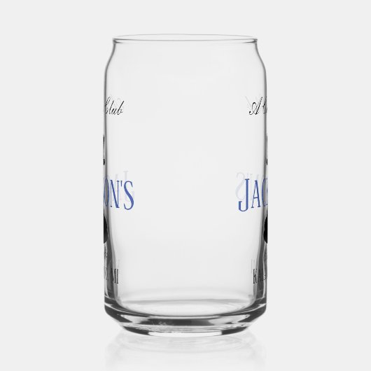Schaakclub een Classic King Drawing Drinkware Bier Blikvorm Glas (Rechts)