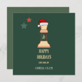 schaakclub vrolijk kerstfeest kerstkaart (Voorkant / Achterkant)