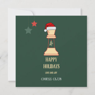 schaakclub vrolijk kerstfeest kerstkaart