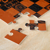 schaakdammen dominos dominos legpuzzel (Zijkant)