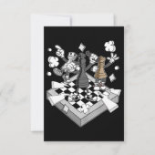 schaakgevecht chessman checkmate chess play kaart (Voorkant)