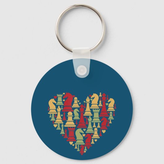 schaakgift | Ik hou echt van schaken Sleutelhanger (Voorkant)
