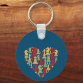 schaakgift | Ik hou echt van schaken Sleutelhanger (Voorkant)