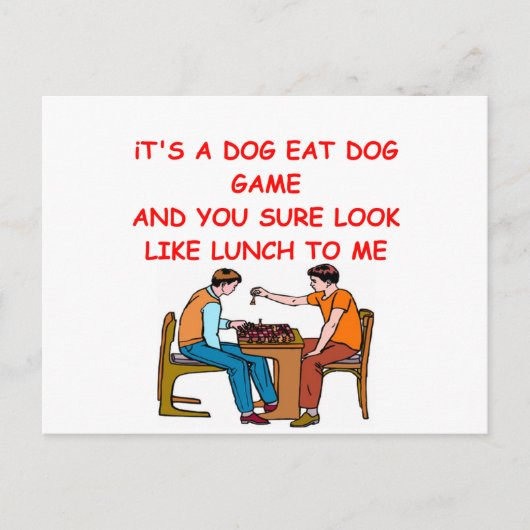 schaakgrap briefkaart (Voorkant)