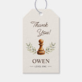 Schaakgrootmeester Eerste Verjaardag Bedankt Favor Cadeaulabel (Voorkant)