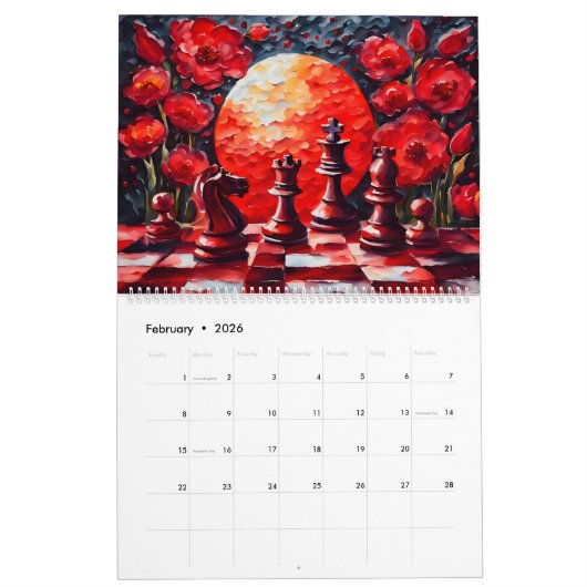 Schaakkalender 2025 kalender (Feb 2026)