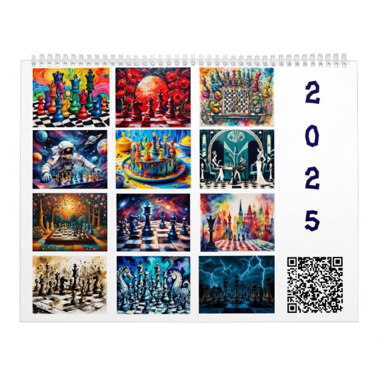 Schaakkalender 2025 kalender (Hoes)