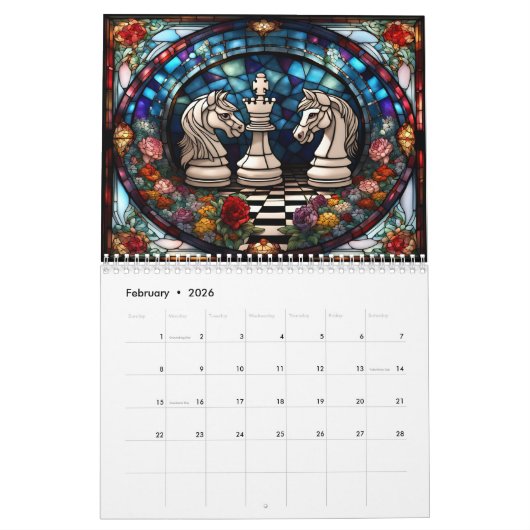 Schaakkalender 2025 kalender (Feb 2026)