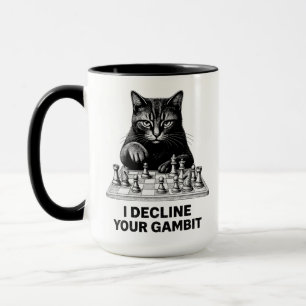 Schaakkat Weigert Uw Gambiet Mok