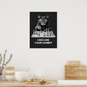Schaakkat Weigert Uw Gambiet Poster (Keuken)