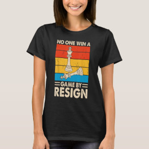 Schaakkleding retro zonsondergang voor schaakspel t-shirt