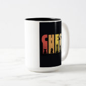 schaakkoffie-mok tweekleurige koffiemok (Voorkant rechts)