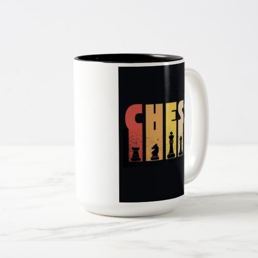 schaakkoffie-mok tweekleurige koffiemok (Voorkant rechts)