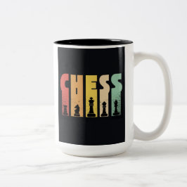 schaakkoffie-mok tweekleurige koffiemok