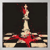  Schaakkoning Illustratie Poster (Voorkant)