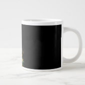 Schaakkoning Luxe Emerald Goud Aangepaste Naam Grote Koffiekop (Rechts)