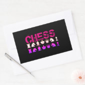 schaakkussen rechthoekige sticker (Envelop)