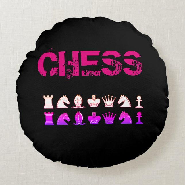 schaakkussen rond kussen (Voorkant)