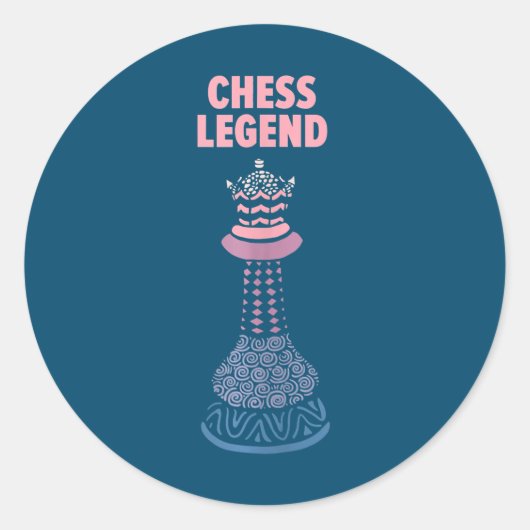 Schaaklegende Checkmate Cool Gezegde Tanktop Ronde Sticker (Voorkant)
