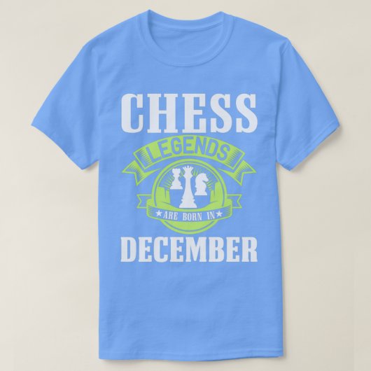 Schaaklegenden worden geboren in december Triblend T-shirt (Design voorkant)