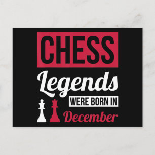 Schaaklegendes werden geboren in december verjaard feestdagenkaart
