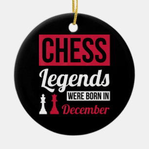 Schaaklegendes werden geboren in december verjaard keramisch ornament