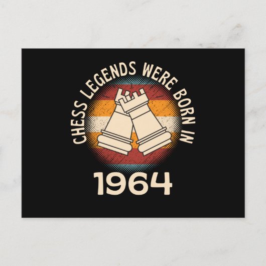 Schaaklegendes zijn geboren in 1964 briefkaart (Voorkant)