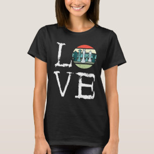Schaakliefde Retro Antieke Schaker Schaakstuk  T-shirt