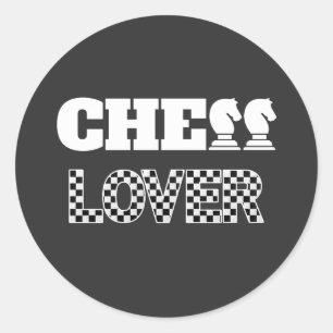 Schaakliefhebber White Knights Creatief Uniek Spel Ronde Sticker