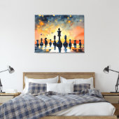 Schaakmagie Canvas Afdruk (Insitu (Slaapkamer))