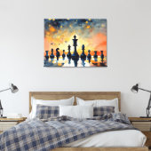 Schaakmagie Canvas Afdruk (Insitu (Slaapkamer))