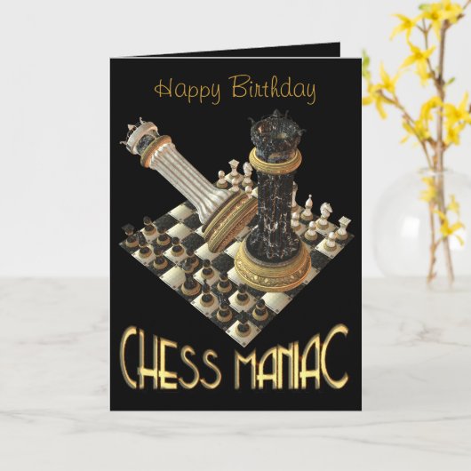Schaakmaniakken Kaart (Gele Bloem)