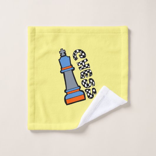 schaakmannen bad handdoek (Wasdoekje)