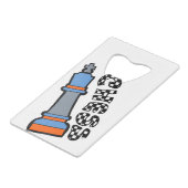 schaakmannen creditkaart flessenopener (Voorkant Gekanteld)