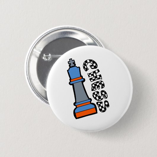 schaakmannen ronde button 5,7 cm (Voorkant /achterkant)