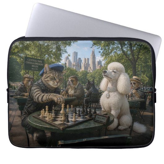Schaakmat in Central Park No 1 Laptop Sleeve (Voorkant)