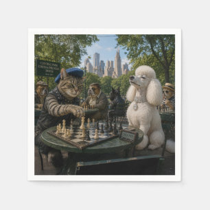 Schaakmat in Central Park Servet