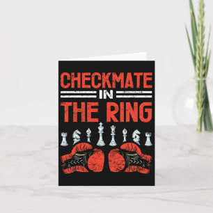 Schaakmat in de ring schaken boksen fusie kaart