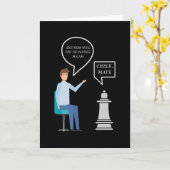 Schaakmat Koningin Kaart (Gele Bloem)