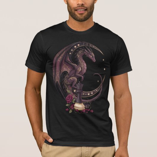 Schaakmat met draken t-shirt (Voorkant)