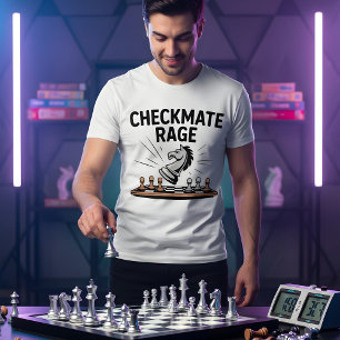 Schaakmat Razernij – Krachtig Schaakpartijontwerp T-shirt