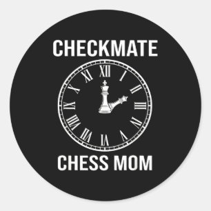 Schaakmat Schaak Moeder Tijd Gek Ronde Sticker