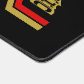 Schaakmat Schaakspeler Quote rood goud Bureaumat (Hoek)