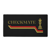 Schaakmat Schaakspeler Quote rood goud