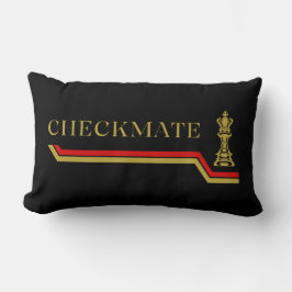 Schaakmat Schaakspeler Quote rood goud Kussen