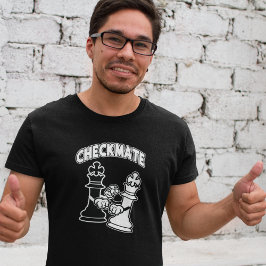 Schaakmat Schaken Toernooi Kunst Zwart en Wit T-shirt