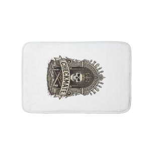 Schaakmat Schedel Koning Vintage Schaken Badmat