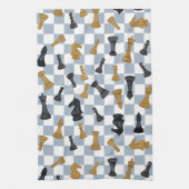 Schaakmat voor het leven schaakbord keukenhanddoek (Verticaal)